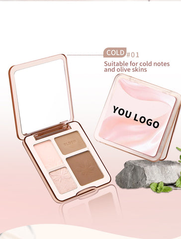 Private Label Vegan Cruelty Free Waterproof Contour Makeup Cheek Cruelty Free Bronzer Highlighter Pressed Powder