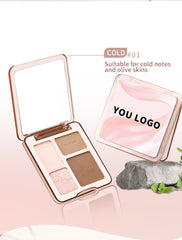 Private Label Vegan Cruelty Free Waterproof Contour Makeup Cheek Cruelty Free Bronzer Highlighter Pressed Powder