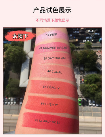 Private Label Vegan Cruelty Free Waterproof Pink Cheek 2 in 1 With Brush Creamy Concealer Bronzer Blush Highlighter Sticker