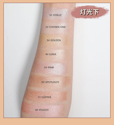 Private Label Vegan Cruelty Free Waterproof Pink Cheek 2 in 1 With Brush Creamy Concealer Bronzer Blush Highlighter Sticker