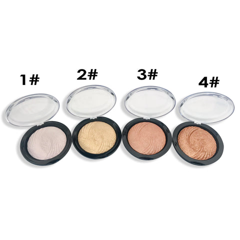 Single Color Highlighter Pallet Private Logo Pressed High Pigment Brand Makeup Brighten Shimmer Highlighter