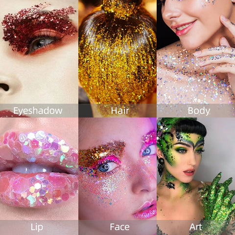 Top Grade Single Eyeshadow Glitter Powder 6 Color Waterproof Pigment Loose Eyeshadow Makeup