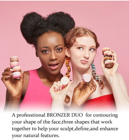 Vegan 3 in 1 Blusher Pigment Palette High Pigmented Custom Logo Cheek Blush Matte Powder Blusher Highlight Contour