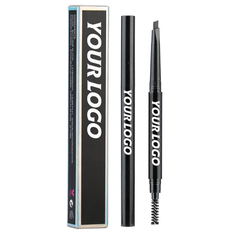 Waterproof Black Dark Brown Double Head 6 Colors Eyebrow Pencil Eyeliner Custom logo