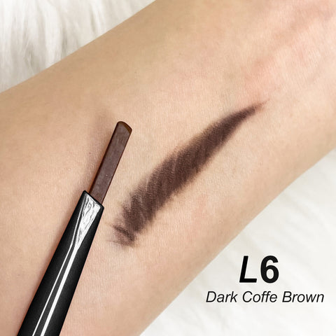 Waterproof Black Dark Brown Double Head 6 Colors Eyebrow Pencil Eyeliner Custom logo