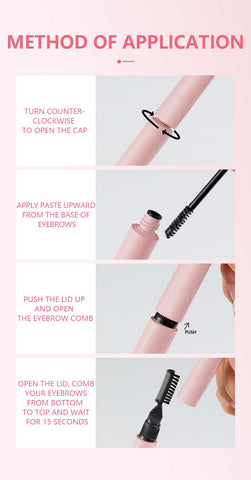 Waterproof Clear Styling Gel Long Lasting Eyebrow Tinted Eye Brow Gel Private Label Vegan Pigment Brow Dye Tint