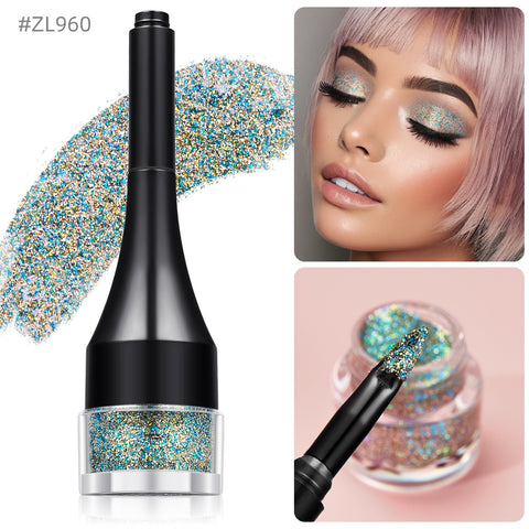 Waterproof Eye 5 Colors Glitter Eyeshadow Powder Makeup