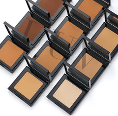 Waterproof Setting 13 Colors Face Powder Foundation Custom Logo Transparent Cover Pressed Compact Pressed Powder Private Label