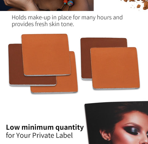 Waterproof Setting 13 Colors Face Powder Foundation Custom Logo Transparent Cover Pressed Compact Pressed Powder Private Label