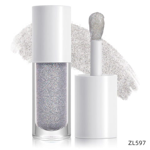 White Tube Shiny Long Lasting Glitter Custom Logo Liquid Eyeshadow 8 Colors Eyeliner Glitter Shimmer Liquid Eyeshadow Makeup