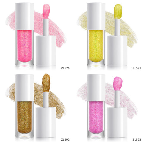 White Tube Shiny Long Lasting Glitter Custom Logo Liquid Eyeshadow 8 Colors Eyeliner Glitter Shimmer Liquid Eyeshadow Makeup