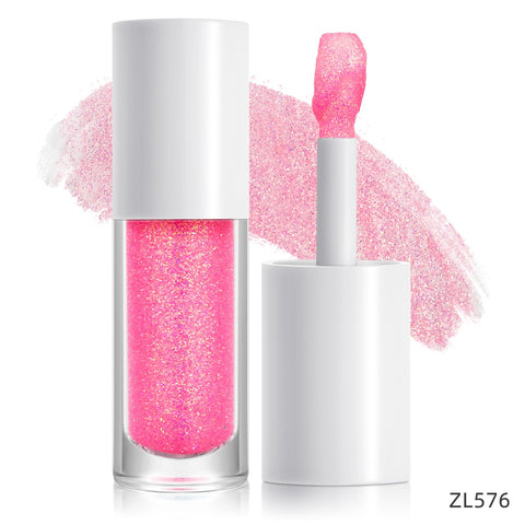 White Tube Shiny Long Lasting Glitter Custom Logo Liquid Eyeshadow 8 Colors Eyeliner Glitter Shimmer Liquid Eyeshadow Makeup