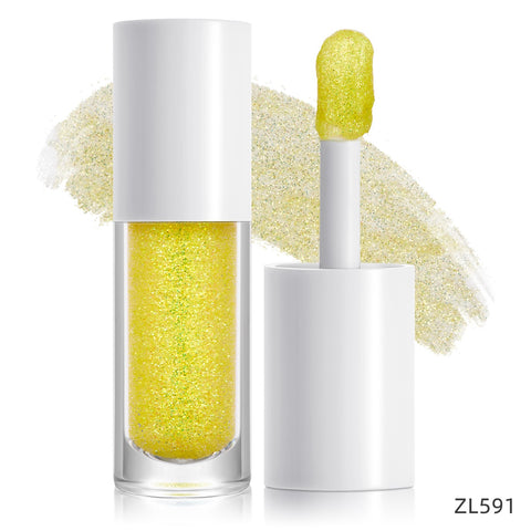 White Tube Shiny Long Lasting Glitter Custom Logo Liquid Eyeshadow 8 Colors Eyeliner Glitter Shimmer Liquid Eyeshadow Makeup