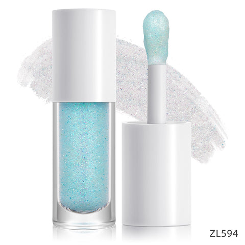 White Tube Shiny Long Lasting Glitter Custom Logo Liquid Eyeshadow 8 Colors Eyeliner Glitter Shimmer Liquid Eyeshadow Makeup