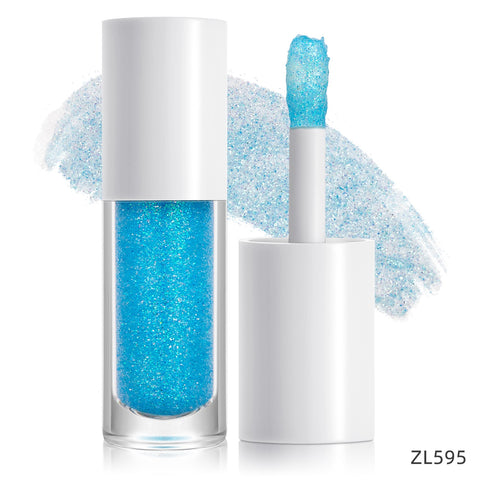 White Tube Shiny Long Lasting Glitter Custom Logo Liquid Eyeshadow 8 Colors Eyeliner Glitter Shimmer Liquid Eyeshadow Makeup