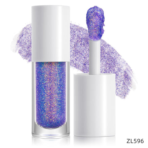 White Tube Shiny Long Lasting Glitter Custom Logo Liquid Eyeshadow 8 Colors Eyeliner Glitter Shimmer Liquid Eyeshadow Makeup