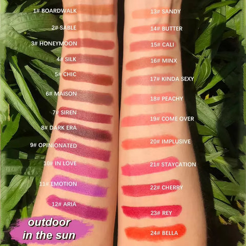 Wholesale 24Colors Matte Lipstick Long Lasting Lip Makeup Vegan Firm Lipstick