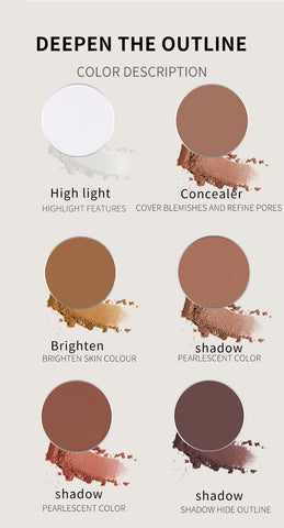 Wholesale 6 Colors DIY Highlighter and Blush DIY Newest Professional Cosmetic Custom Highlighter Makeup Powder Contour