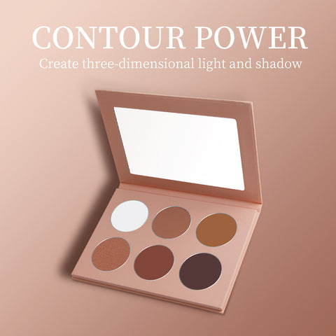 Wholesale 6 Colors DIY Highlighter and Blush DIY Newest Professional Cosmetic Custom Highlighter Makeup Powder Contour