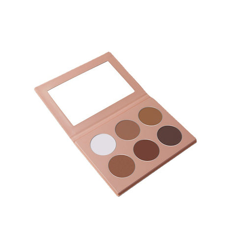 Wholesale 6 Colors DIY Highlighter and Blush DIY Newest Professional Cosmetic Custom Highlighter Makeup Powder Contour