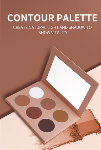 Wholesale 6 Colors DIY Highlighter and Blush DIY Newest Professional Cosmetic Custom Highlighter Makeup Powder Contour
