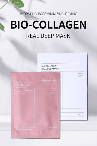 Wholesale Brightening Moisturizing Glowing Deep Collagen Facial Mask Sheet Anti-Wrinkle Lifting Blue Bio Collagen Face Mask