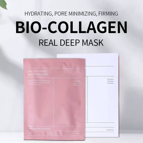Wholesale Brightening Moisturizing Glowing Deep Collagen Facial Mask Sheet Anti-Wrinkle Lifting Blue Bio Collagen Face Mask