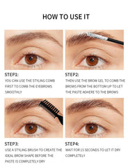 Wholesale Private Label Waterproof Vegan Sculpt Kit Styling Wax Liquid Eyebrow Pomade Enhancers Clear Tint Brow Gel