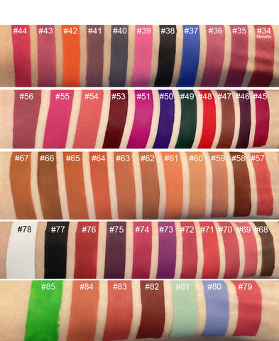 Your Own Brand 85 Colors Matte and gloss Makeup Vegan Waterproof Velvet Matte Lip Stick Private Label Lipstick Lipgloss Liquid Lipstick